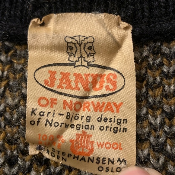 Vintage Janus Of Norway Pattern Crewneck Sweater L - Picture 3 of 6